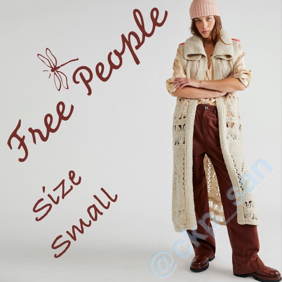Rare Free People Snowmad Maxi Vest Sz S - Picture 1 of 9
